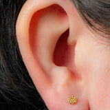 Titanium Internally Threaded Labrets 1.2mm - Titanium Hammered Disk