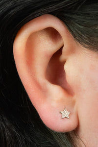 Titanium 1.2mm Internally Threaded Labrets - Hammered Star