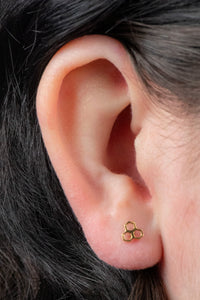 Titanium Internally Threaded Labrets 1.2mm - Titanium Honeycomb