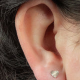 Titanium Internally Threaded Labrets 1.2mm - Titanium Luminance Heart