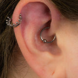 Titanium Princess Crown Hinged Clicker Ring