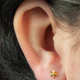 Titanium Internally Threaded Labrets 1.2mm - Titanium Radiant Star