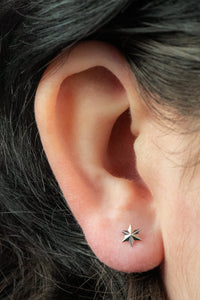Titanium Internally Threaded Labrets 1.2mm - Titanium Radiant Star