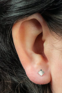 Titanium Internally Threaded Labrets 1.2mm - Titanium Ridged Diamond