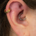 Titanium Stacked 3 Band Hinged Clicker Ring