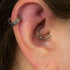 Titanium Stacked 3 Band Hinged Clicker Ring