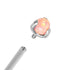 Titanium Internally Threaded Labrets 1.2mm - Claw Set Synth Opal Ball