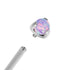 Titanium Internally Threaded Labrets 1.2mm - Claw Set Synth Opal Ball