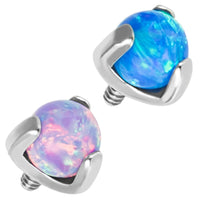 Titanium Internal Claw Set Synth Opal Ball Internal