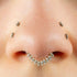 Titanium Raindrop Cluster Marquise Hinged Clicker Ring