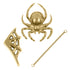 Gold Titanium Internal Thread Labrets 1.2mm - Wolf Spider VS Spider Web Halloween Chain Pack