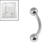 Sterile Steel Externally Threaded Curved Bar 1.6mm with 4-4 balls