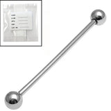 Sterile Steel Externally Threaded Industrial Scaffold Barbell 1.6mm 32-38mm