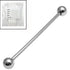 Sterile Steel Externally Threaded Industrial Scaffold Barbell 1.6mm 32-38mm