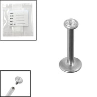 Sterile Steel Internally Threaded Jewelled Labrets 1.2mm