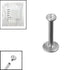 Sterile Steel Internally Threaded Jewelled Labrets 1.2mm