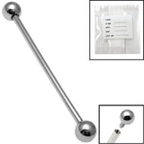 Sterile Titanium Internal Thread Industrial Scaffold Barbell 1.6mm 32-38mm