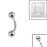 Sterile Titanium Internal Thread Micro Curved Barbell 1.2mm