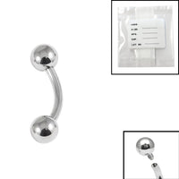 Sterile Titanium Internal Thread Micro Curved Barbell 1.2mm