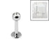 Sterile Titanium External Thread Jewelled Labrets 1.2mm