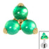 Titanium Internal Claw Set Aventurine Trinity Stone Top