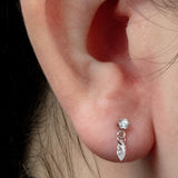 Titanium Internally Threaded Labrets 1.2mm - Jewelled Solitaire with Marquise Charm