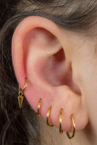 Titanium Hinged Clicker Ring with Titanium Spike Charm