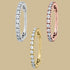 Steel 1.7mm Pave Set Jewelled Edge Hinged Clicker Ring