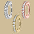 Steel 2.2mm Pave Set Jewelled Edge Hinged Clicker Ring