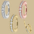 Steel 2.2mm Pave Set Jewelled Edge Hinged Clicker Ring