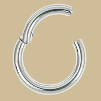 Steel Large Gauge Hinged Clicker Ring