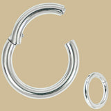 Steel Large Gauge Hinged Clicker Ring