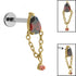 Titanium Internally Threaded Labrets 1.2mm - Titanium Cleopatra