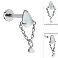 Titanium Internally Threaded Labrets 1.2mm - Titanium Cleopatra