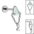 Titanium Internally Threaded Labrets 1.2mm - Titanium Cleopatra