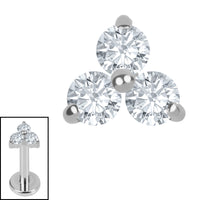 Titanium Internal Lab Grown Diamonds Trinity Top