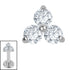 Titanium Internal Lab Grown Diamonds Trinity Top