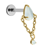 Titanium Internally Threaded Labrets 1.2mm - Cleopatra