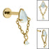 Gold Titanium Internally Threaded Labrets 1.2mm - Cleopatra