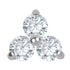 Titanium Internally Threaded Labrets 1.2mm - Lab Grown Diamonds Trifecta Trinity