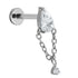 Titanium Internally Threaded Labrets 1.2mm - Cleopatra