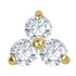 Titanium Internally Threaded Labrets 1.2mm - Lab Grown Diamonds Trifecta Trinity