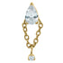 Gold Titanium Internally Threaded Labrets 1.2mm - Cleopatra