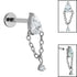 Titanium Internally Threaded Labrets 1.2mm - Titanium Cleopatra
