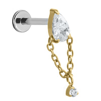 Titanium Internally Threaded Labrets 1.2mm - Cleopatra