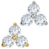 Titanium Internally Threaded Labrets 1.2mm - Lab Grown Diamonds Trifecta Trinity