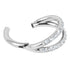 Titanium Double Jewelled Band Hinged Clicker Ring