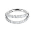 Titanium Double Jewelled Band Hinged Clicker Ring