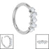 Titanium Abstract Jewelled Hinged Clicker Ring