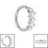 Titanium Abstract Jewelled Hinged Clicker Ring